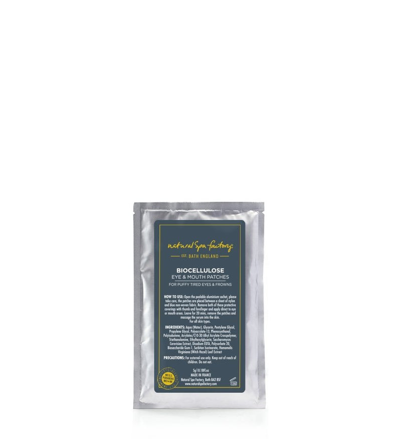 Biocellulose Eye & Mouth Patches - for Puffy, Tired Eyes & Frowns (5g) Set of 3 - Vegan Friendly