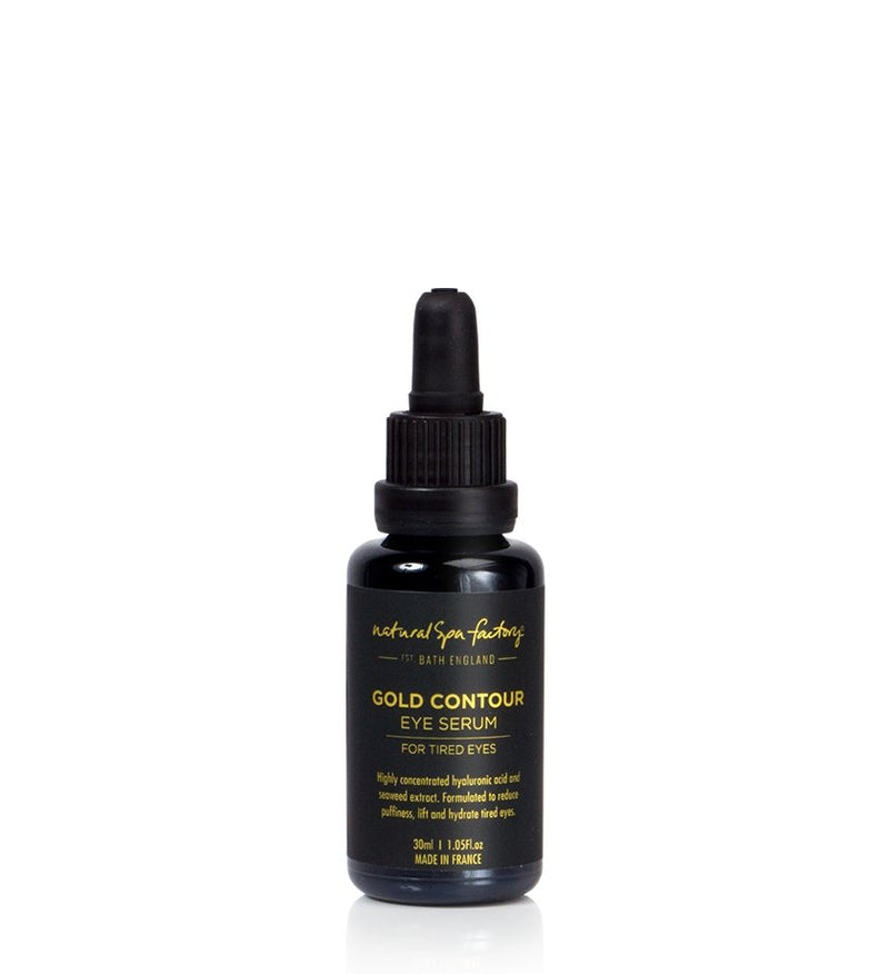 Gold Contour Eye Serum with Hyaluronic Acid for Tired Eyes (30ml) - Vegan Friendly