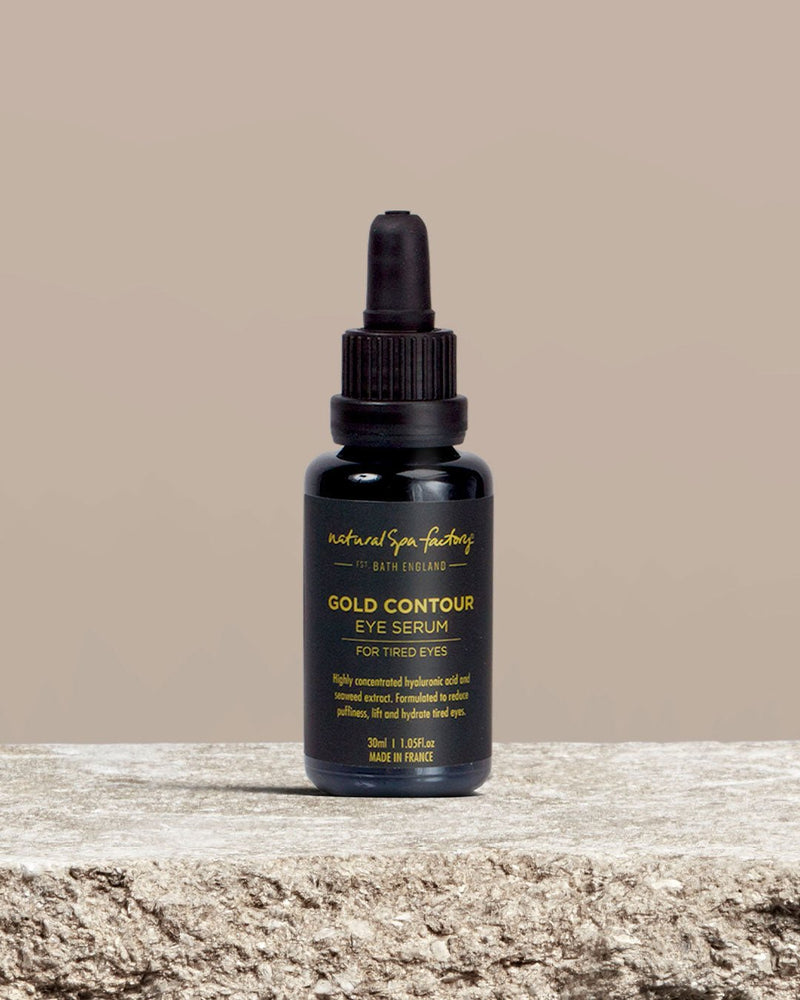 Gold Contour Eye Serum with Hyaluronic Acid for Tired Eyes (30ml) - Vegan Friendly