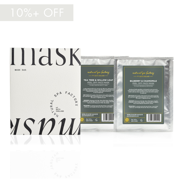 Sensitive Skin Mask Duo Set - Tea Tree & Willow + Bilberry & Chamomile (Pack of 2)