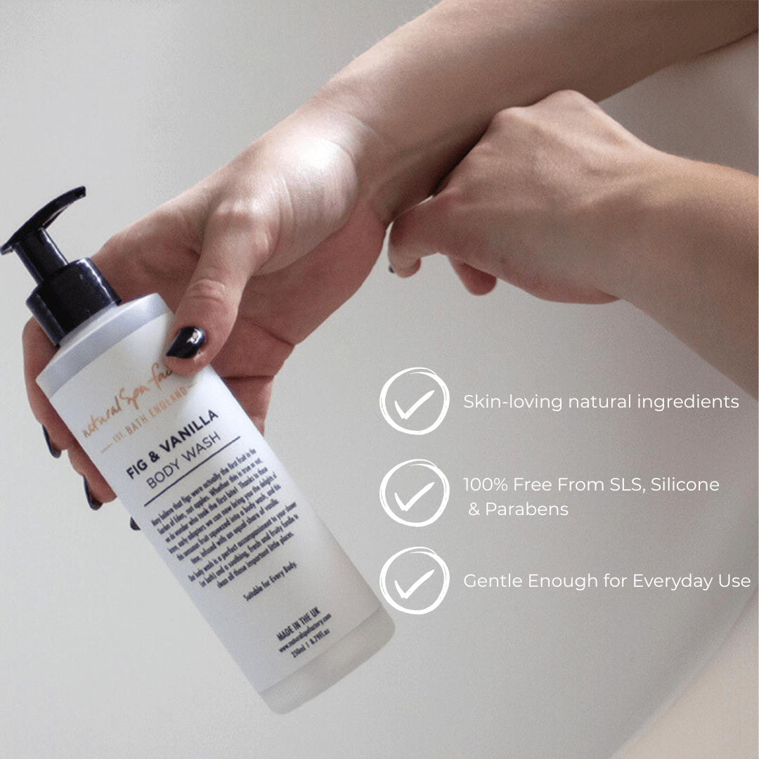 Fig & Vanilla Duo Set Body Wash & Body Lotion - Natural Spa Factory Retail
