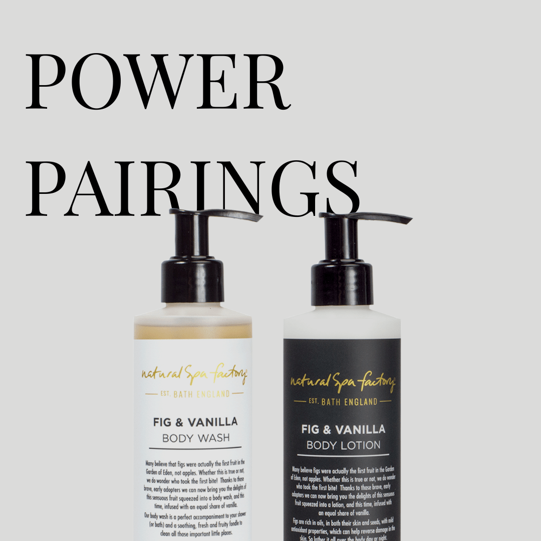 Fig & Vanilla Duo Set Body Wash & Body Lotion - Natural Spa Factory Retail