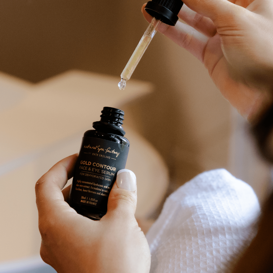 Gold Contour Face & Eye Serum 30ml with Hyaluronic Acid - Natural Spa Factory Retail