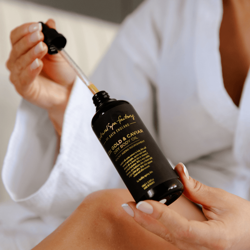 GOLD SHIMMER & CAVIAR DRY BODY OIL (100ML) - HEALTHY AGEING NOURISHMENT