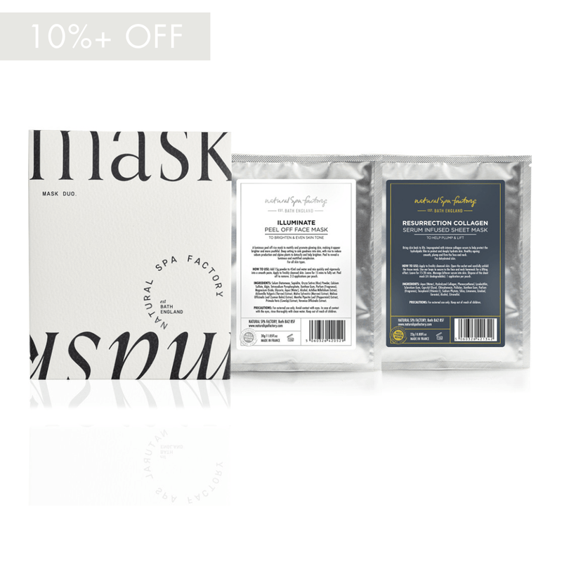 Hydrate & Glow Mask Duo Set - Collagen Sheet + Illuminate Peel (Pack of 2)