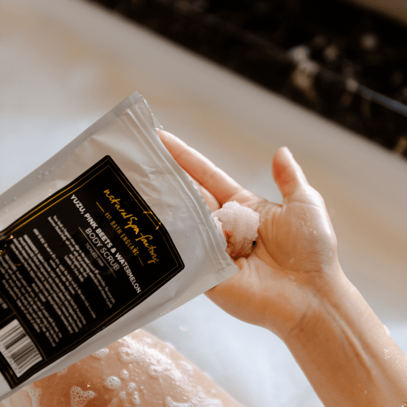 Pink Yuzu, Pink Beets & Watermelon Body Scrub 250g - Antioxidant-Rich Exfoliating Salt Scrub for Glowing Skin