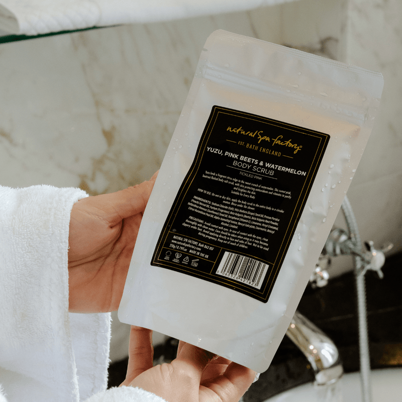 Pink Yuzu, Pink Beets & Watermelon Body Scrub 250g - Antioxidant-Rich Exfoliating Salt Scrub for Glowing Skin