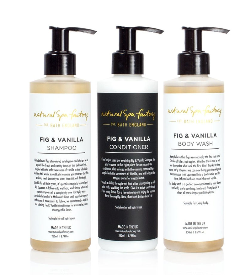 Fig & Vanilla Trio Set - Shampoo, Conditioner & Body Wash (3x250ml)