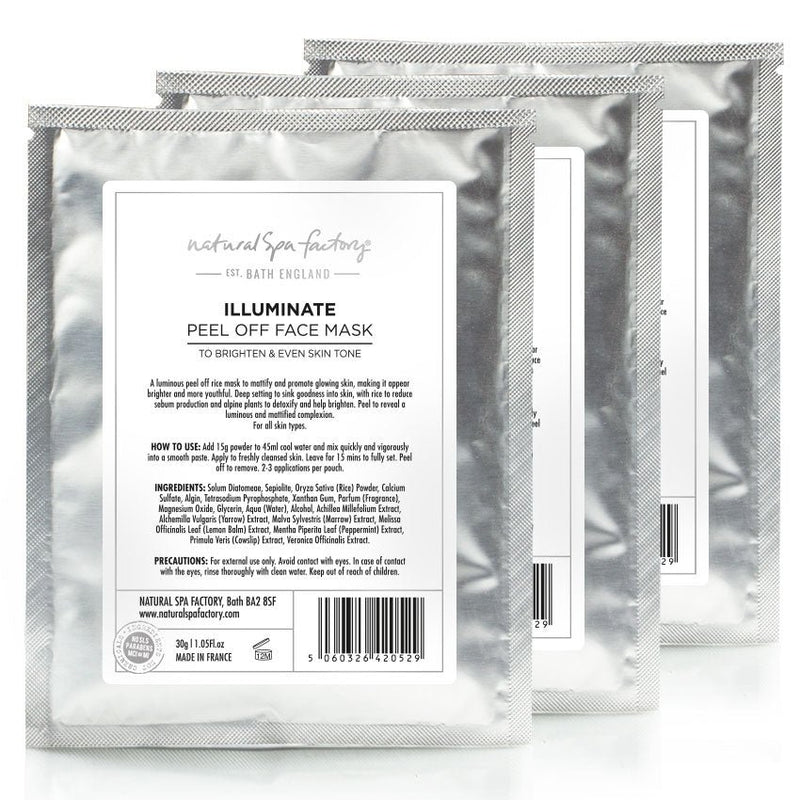 Illuminate Peel Off Face Mask - to Brighten & Even Skin Tone (30g) Set Of 3- Vegan Friendly