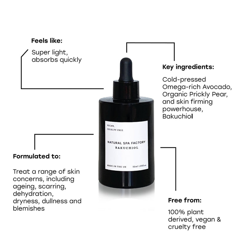 Nourishing Bakuchiol Facial Oil - Vegan Friendly, Suitable For All Skin Types