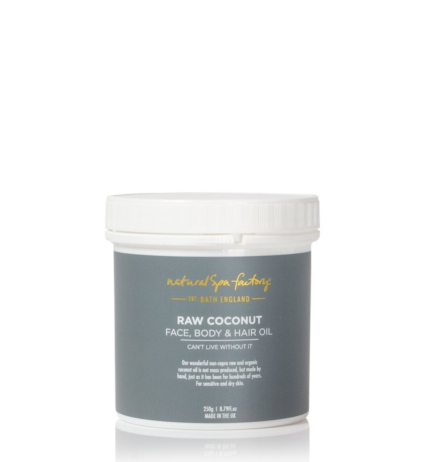 Organic Raw Coconut Oil For Face, Body & Hair - Can't Live Without It! (250g) - Vegan Friendly - Natural Spa Factory Retail